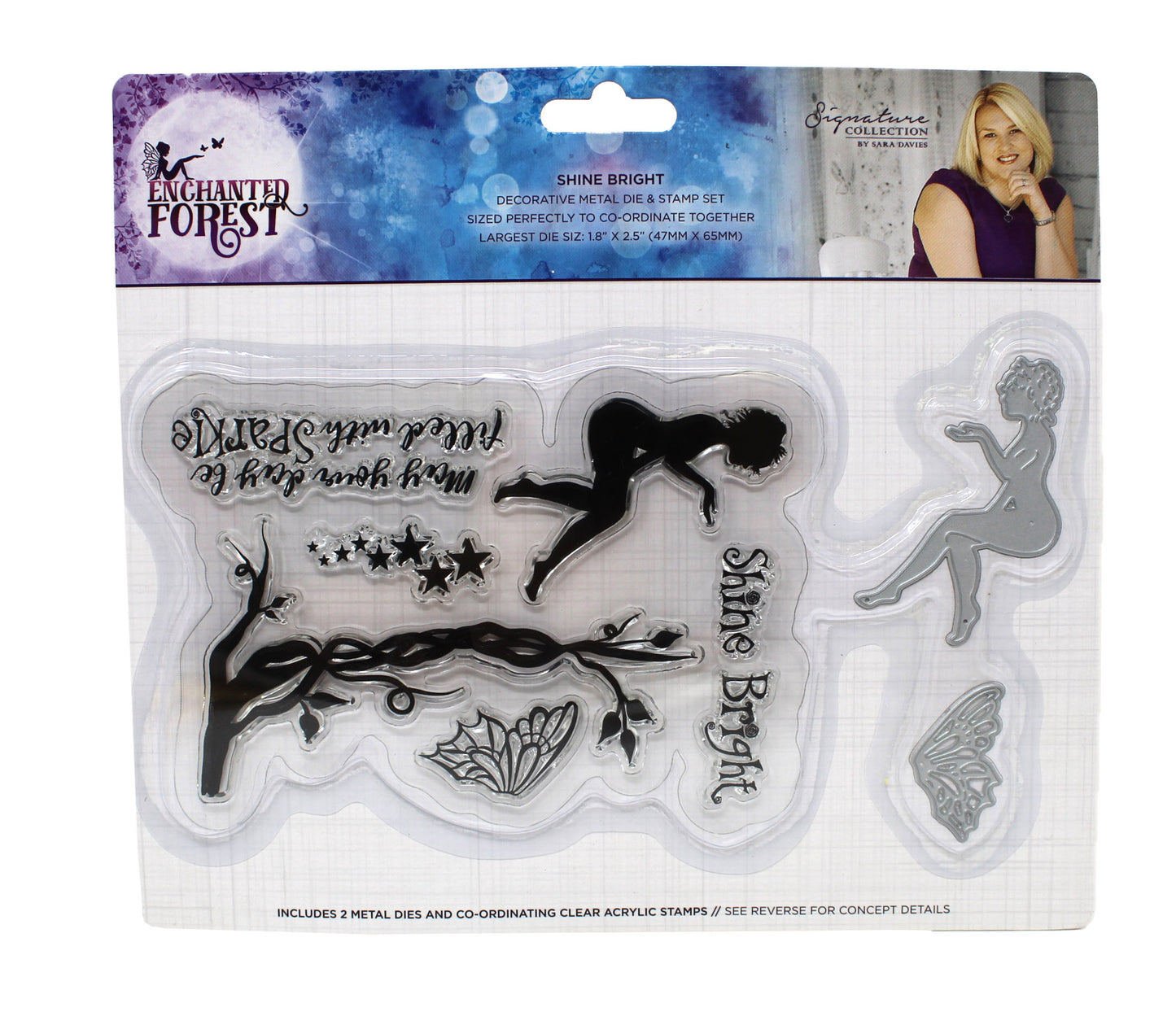 Crafters Companion Enchanted Forest Shine Bright Metal Die & Stamp Set