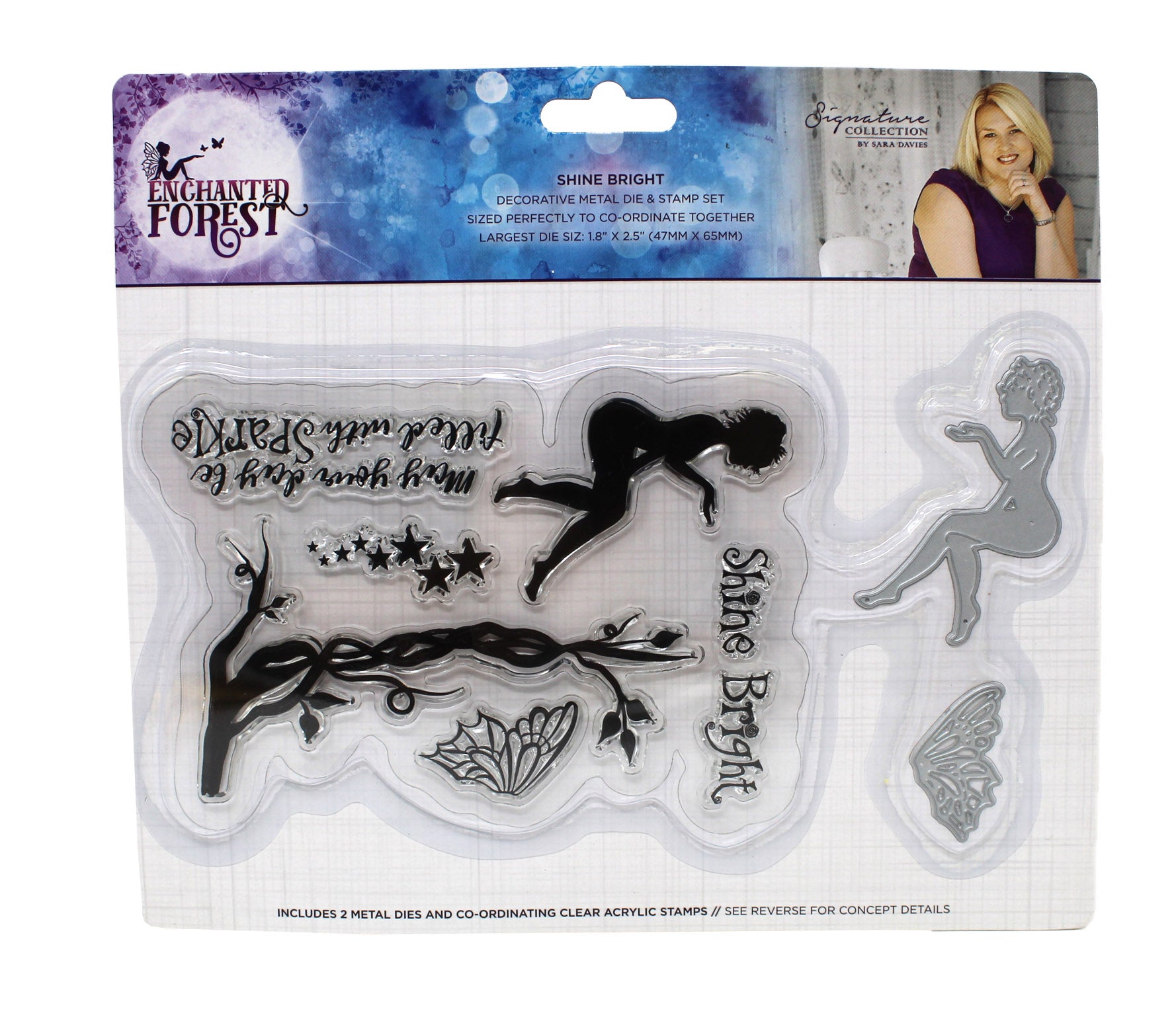 Crafters Companion Enchanted Forest Shine Bright Metal Die & Stamp Set