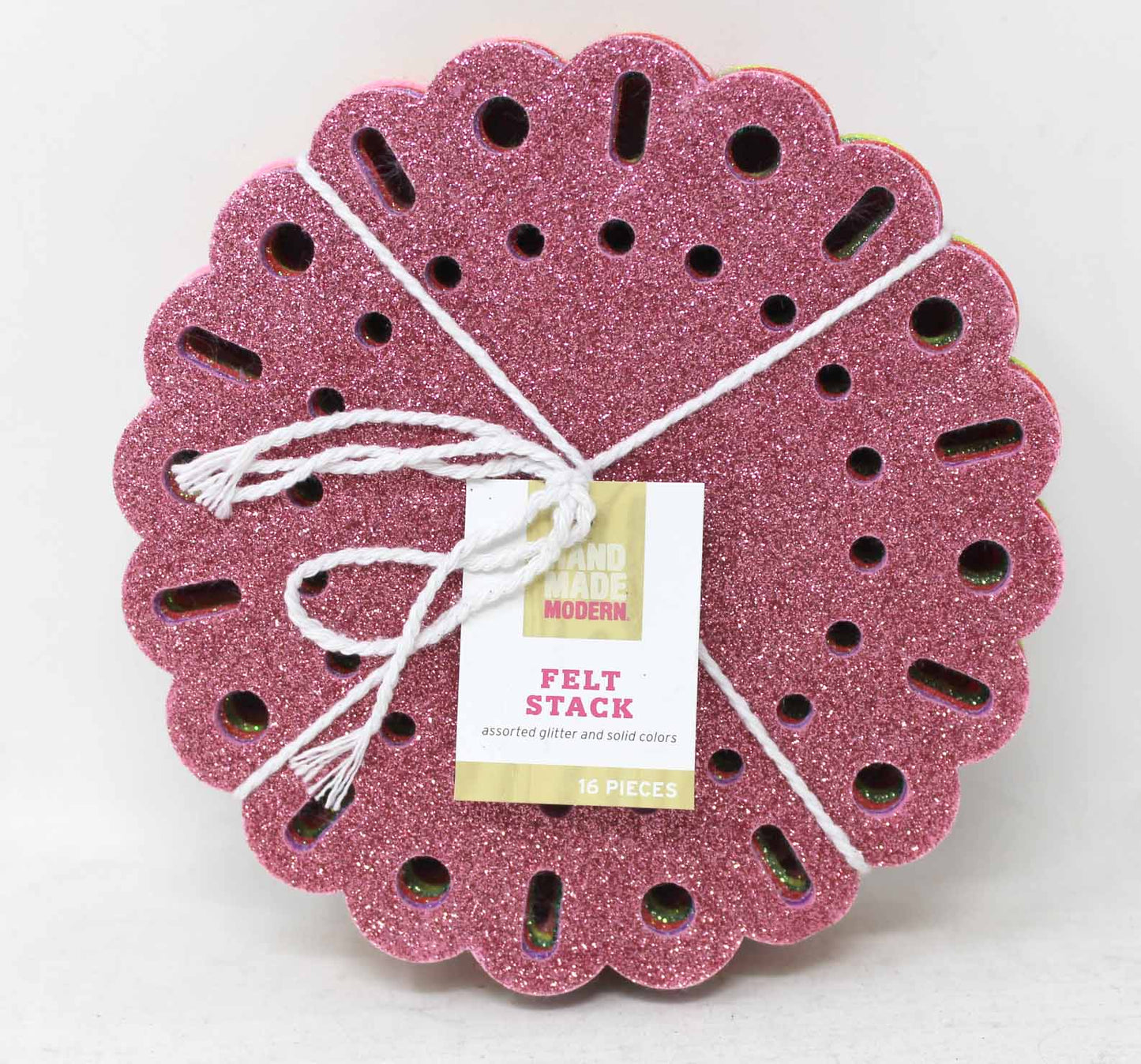 Hand Made Modern Glitter Felt Stack 16 Pieces