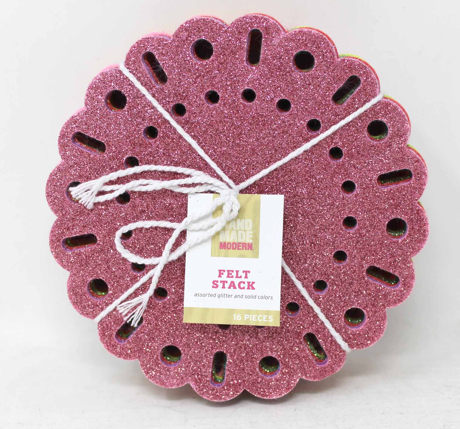 Hand Made Modern Glitter Felt Stack 16 Pieces