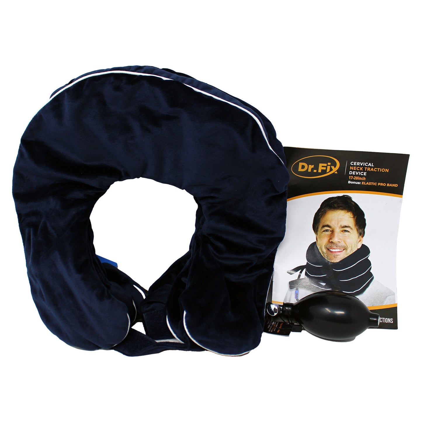 Dr Fix Cervical Neck Traction Device, Dark Blue, 17-20