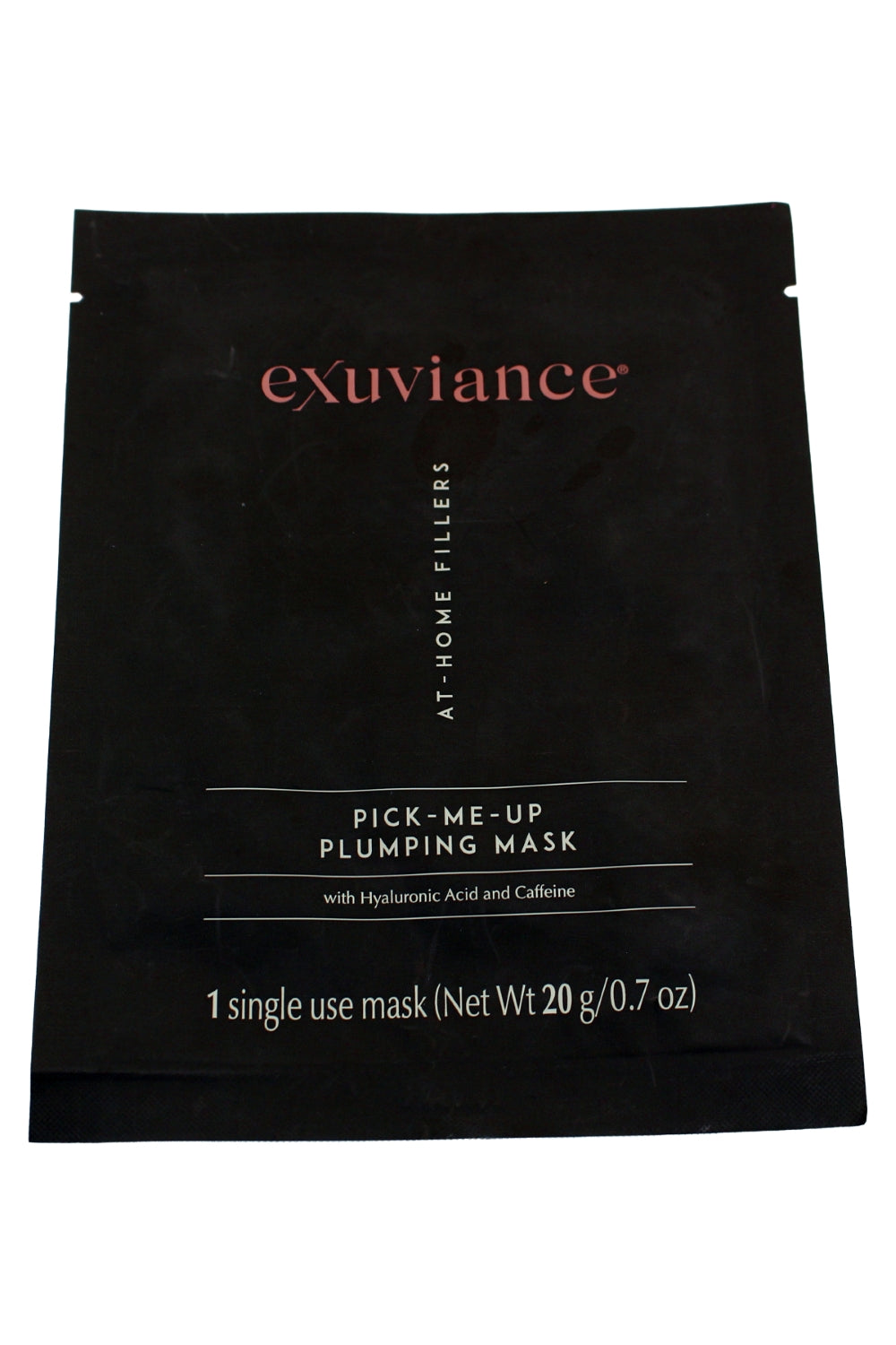 Exuviance Pick-Me-Up Plumping Mask - Single Use Sheet Mask with Hyaluronic Acid and Caffeine 1 Pack