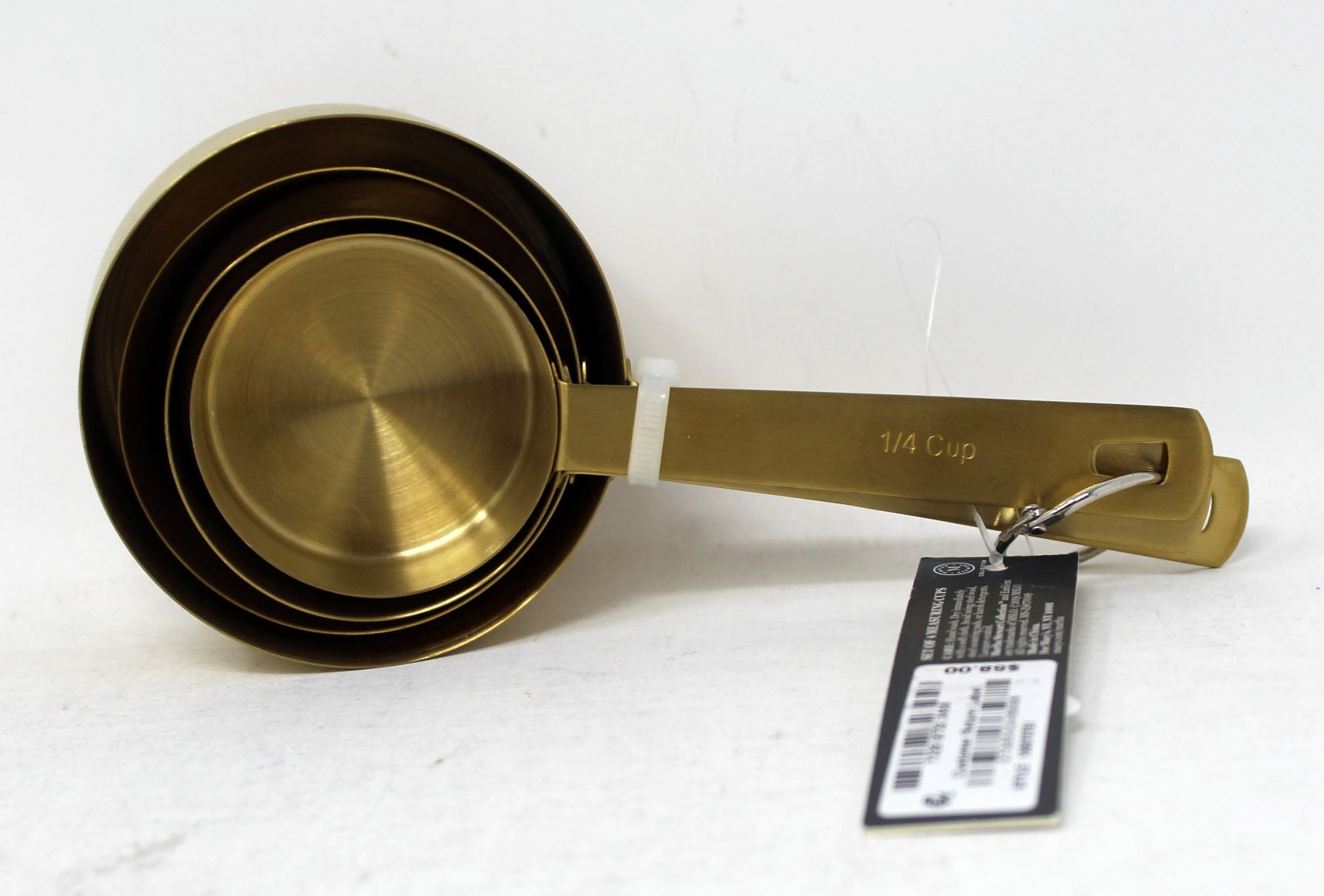 Martha Stewart Collection Set of 4 Gold-Tone Measuring Cups Spoons