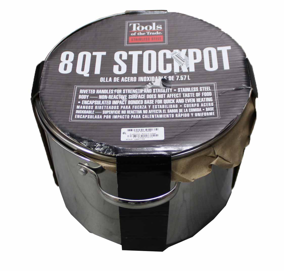 Tools of the Trade Stainless Steel 8 Qt. Stockpot (Small Dent, See Description!)