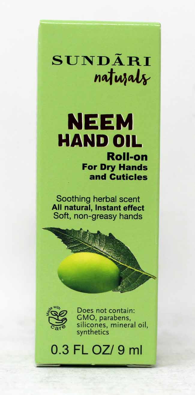 Sundari Naturals Neem Hand Oil Roll-On 0.3 Ounces