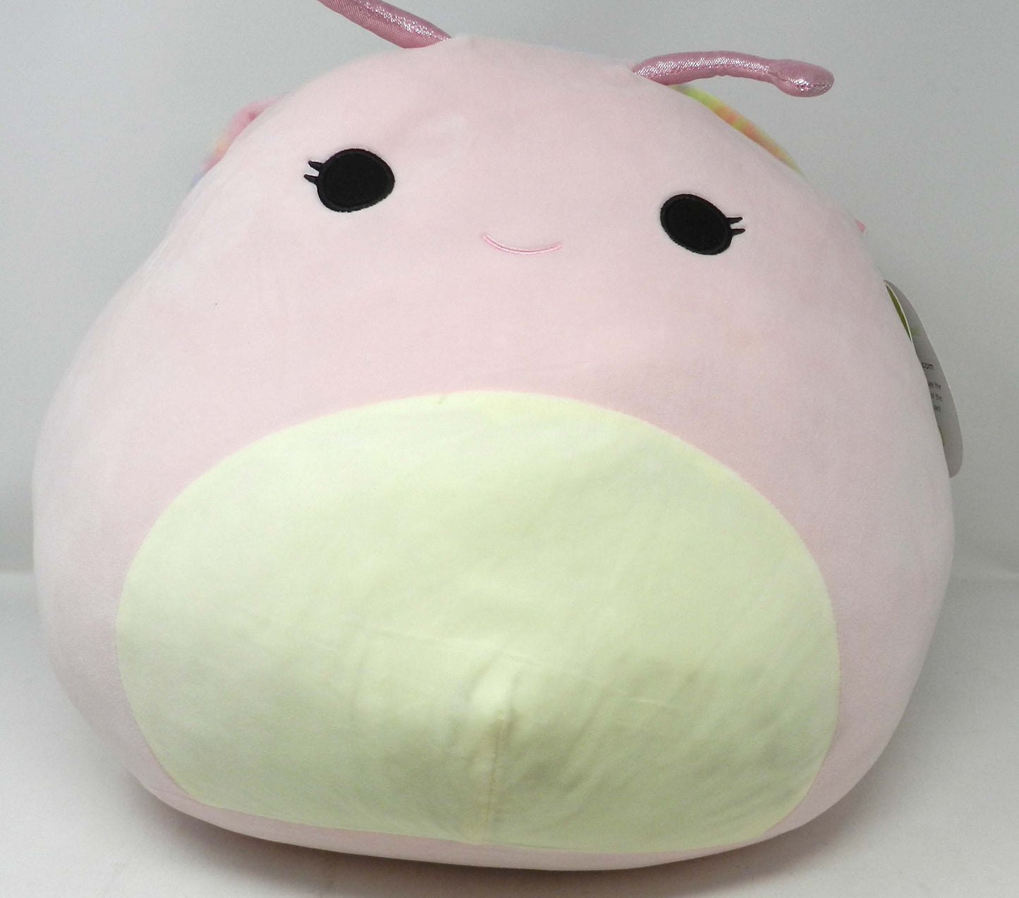 Kelly Toys Original Squishmallow 16" Silvina Pink Snail Rainbow Tie Dye Shell