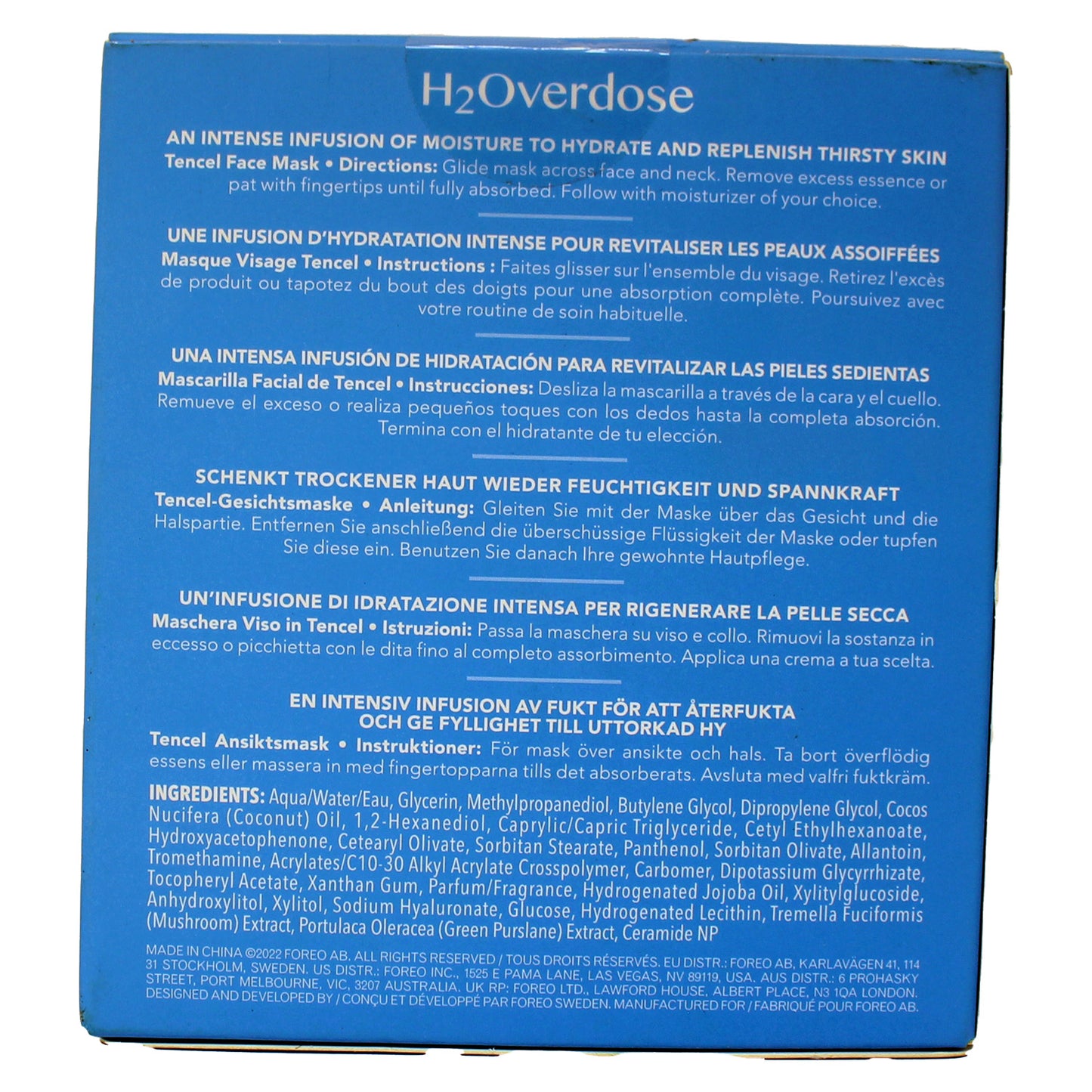 FOREO H2Overdose UFO-Activated Facial Mask - 6 pcs