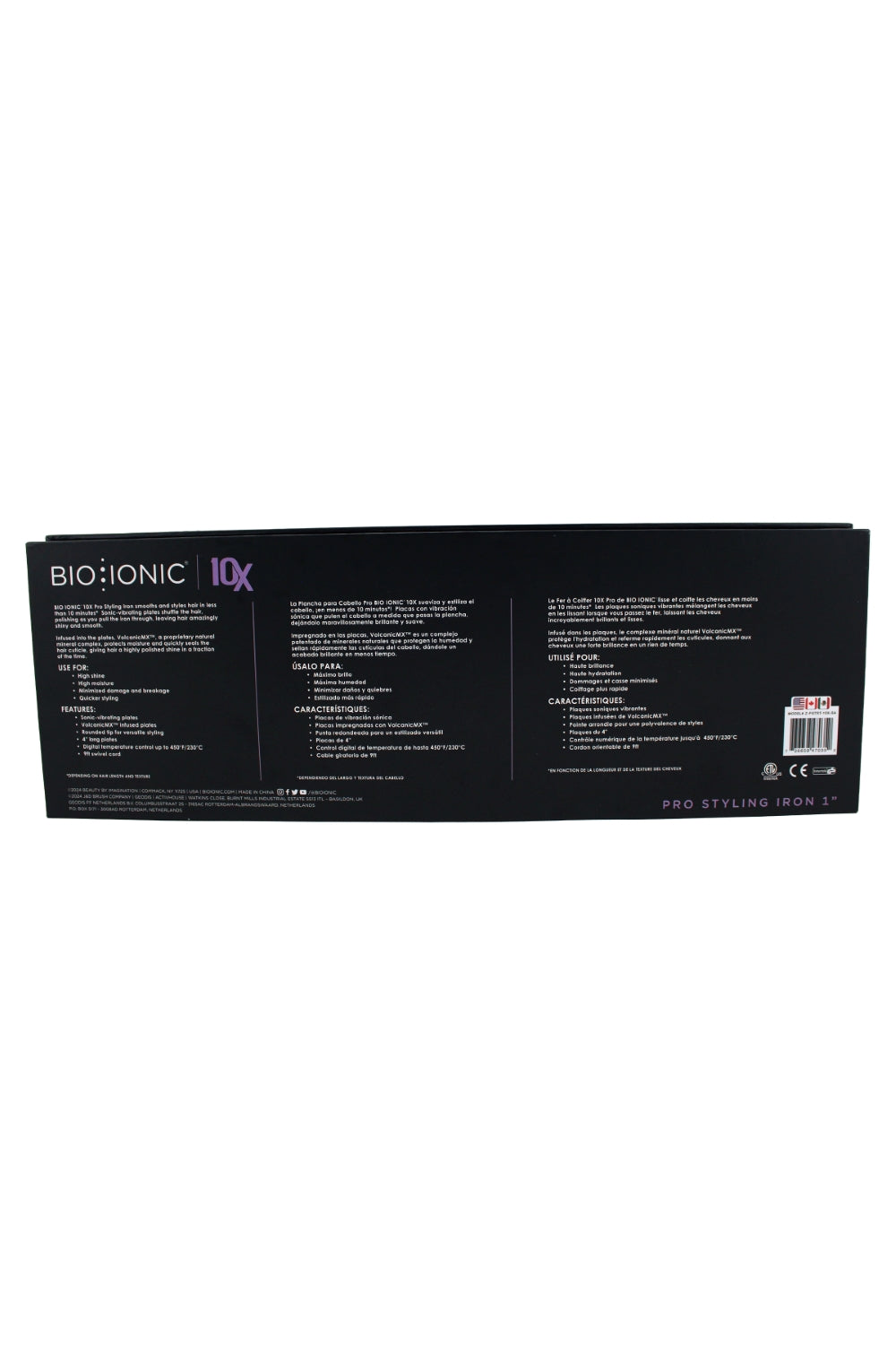 Bio Ionic Hair Dryer and Volumizer 3 Heat Settings Brush Straightening Curling Iron Comb -