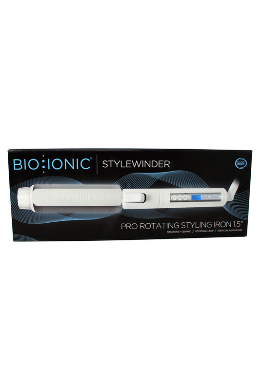 Bio Ionic Stylewinder Pro Rotating Styling Iron 1.5" White