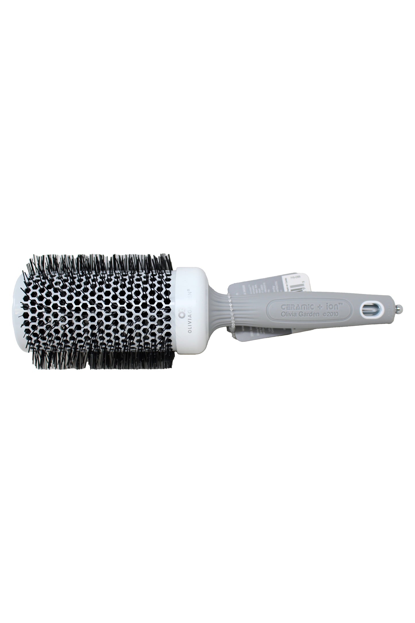 Olivia Garden CeramiC + Ion Round 2 1/8" Tourmaline Brush White/Grey 1 Count