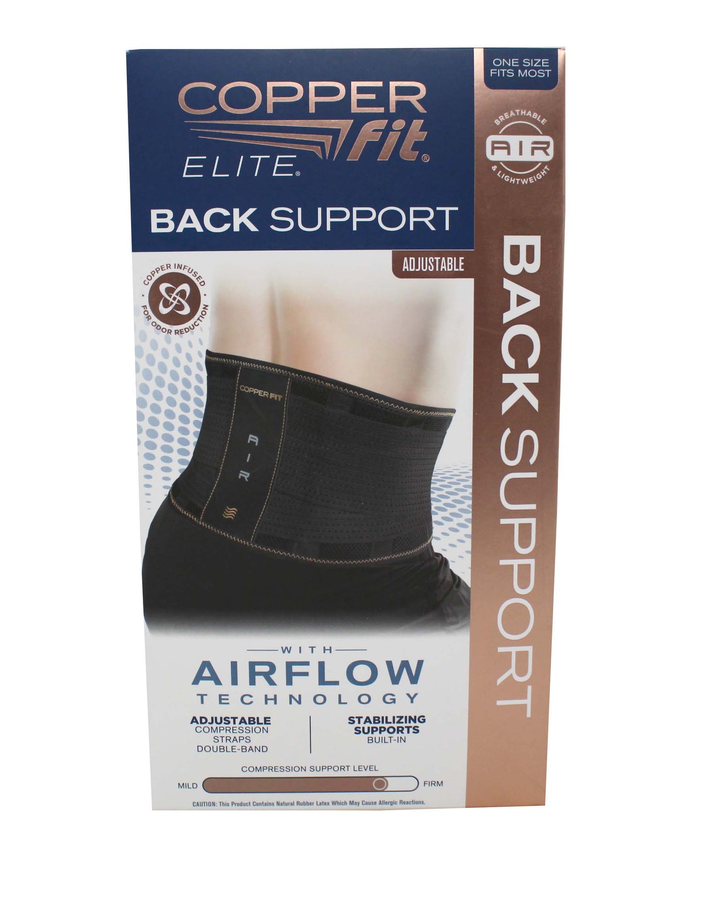 Copper Fit Elite Back Support Adjustable Brace with Airflow Technology ...
