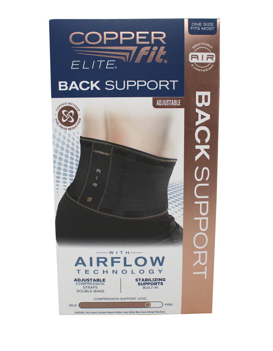 Copper Fit Elite Back Support Adjustable Brace with Airflow Technology