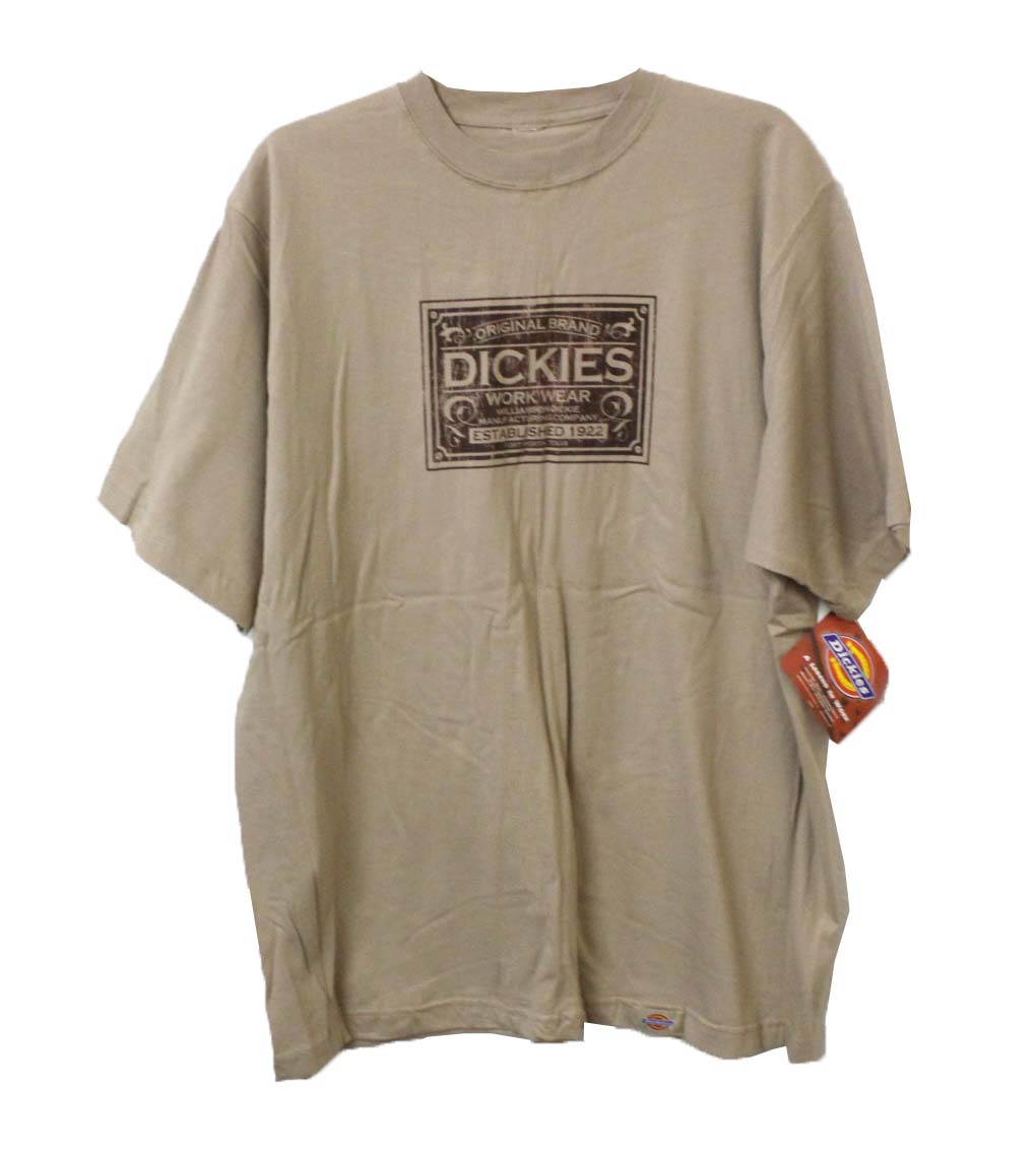 Dickies Short Sleeve T-Shirt Men's Size Large (Khaki)