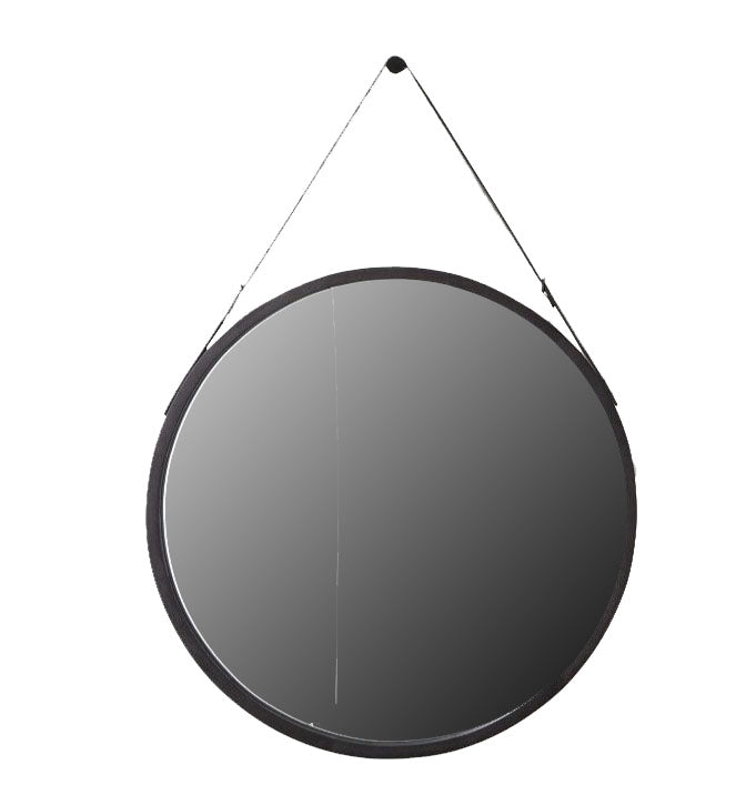 Threshold Designed With Studio McGee 26" Wood Mirror With Pleather Strap Hanger