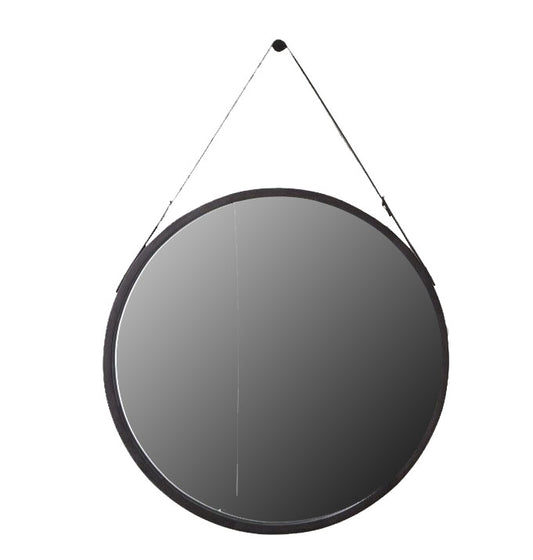 Threshold Designed With Studio McGee 26" Wood Mirror With Pleather Strap Hanger