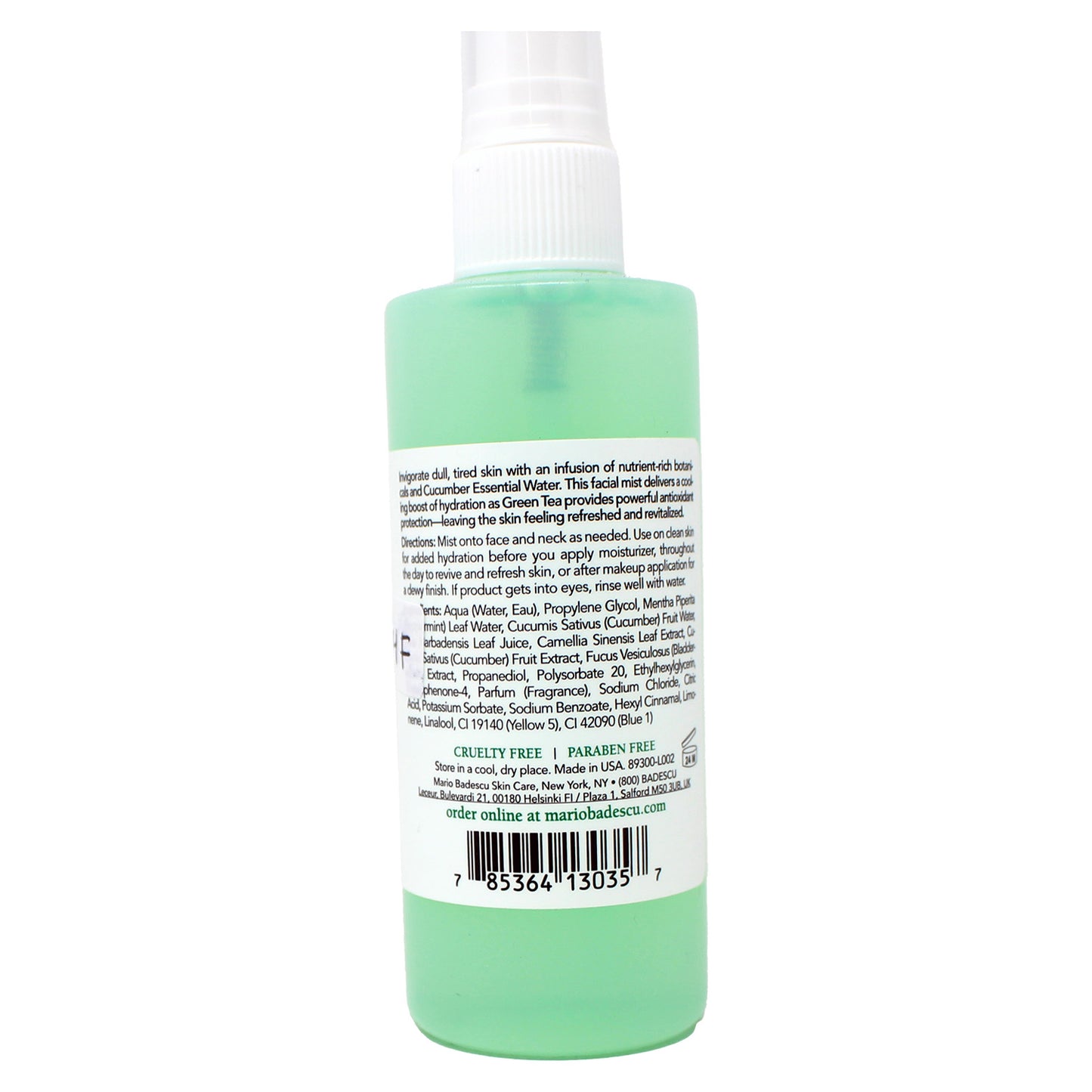 Mario Badescu Facial Spray With Aloe, Cucumber & Green Tea 4 Ounces