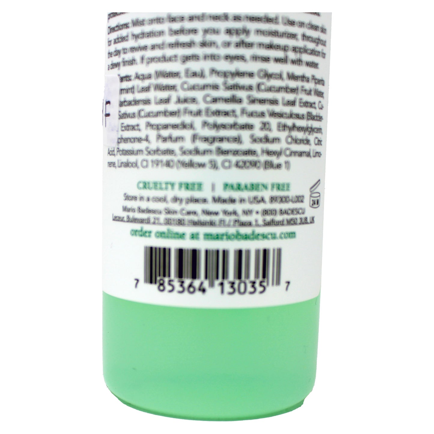 Mario Badescu Facial Spray With Aloe, Cucumber & Green Tea 4 Ounces
