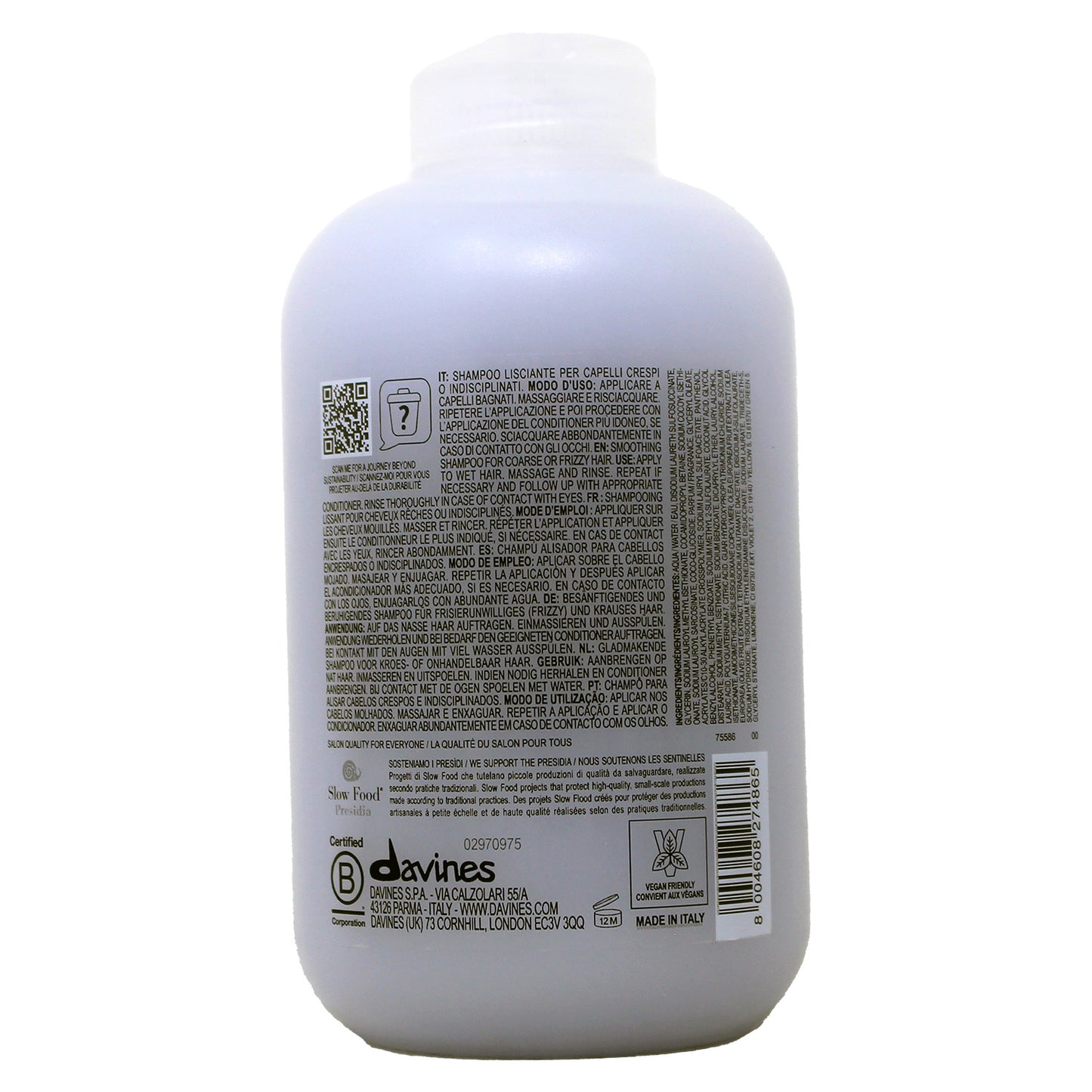 Davines LOVE Smoothing Shampoo, 8.45 fl. oz.