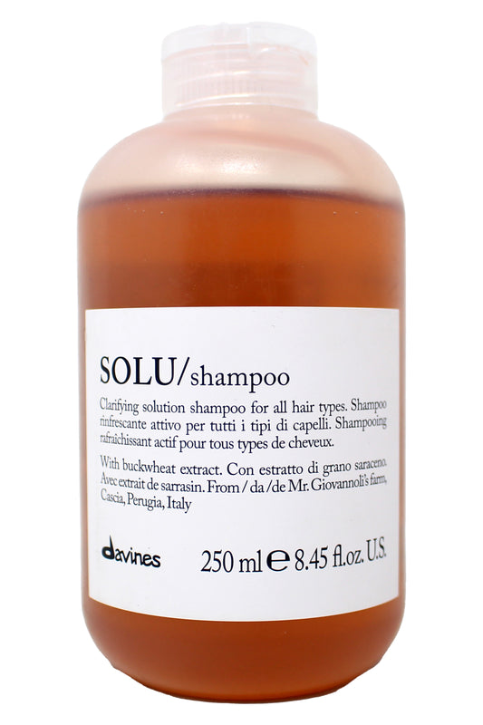 Davines Solu Shampoo Clarifying Solution For All Hair Types 8.45 Fl Ounce