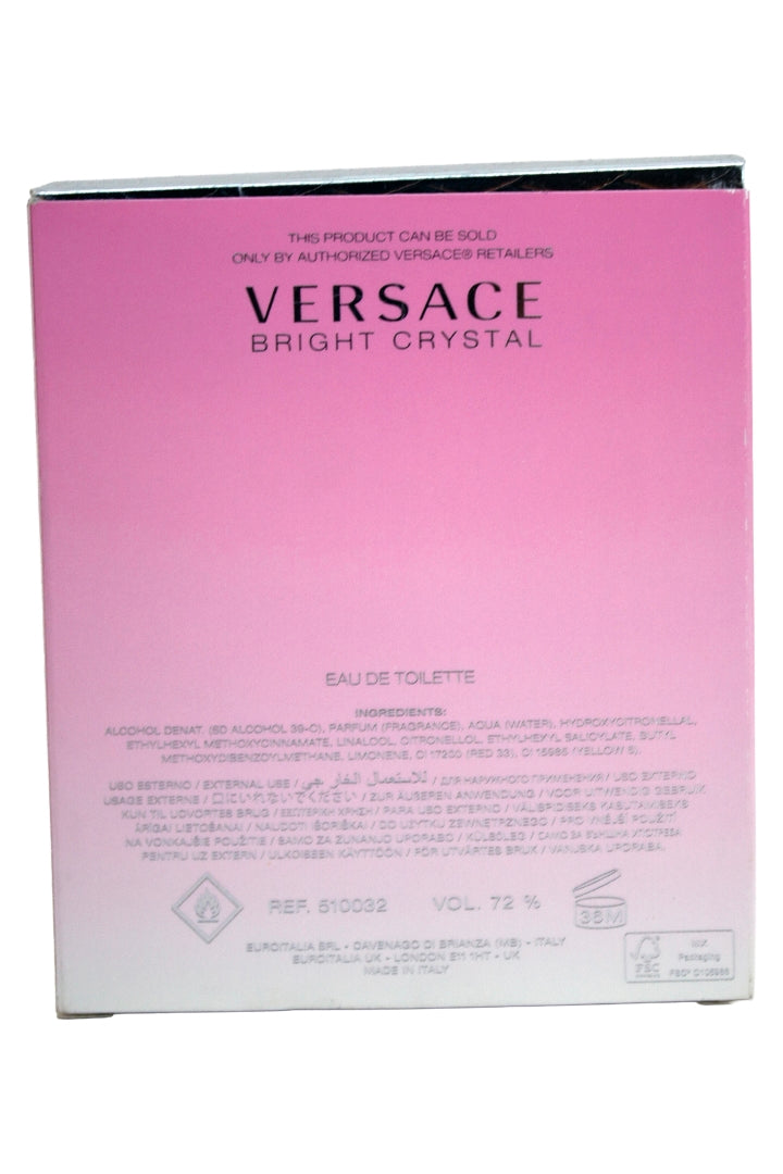 Versace Bright Crystal Eau De Toilette Spray 3 Ounce