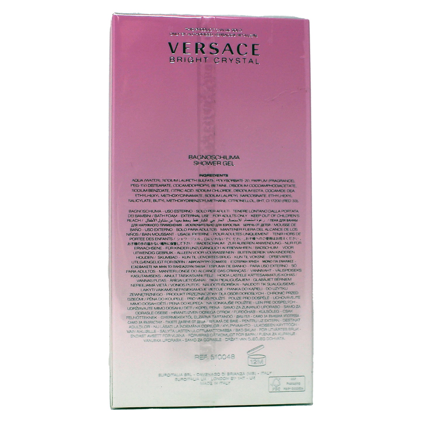 Versace Bright Crystal Perfumes Bath and Shower Gel 6.7 Fl Ounce