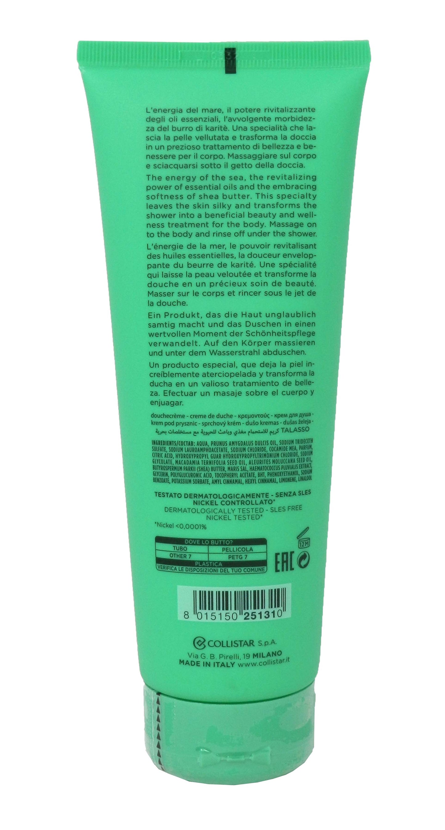 Collistar Talasso Revitalizing Shower Cream 8.4 Ounces