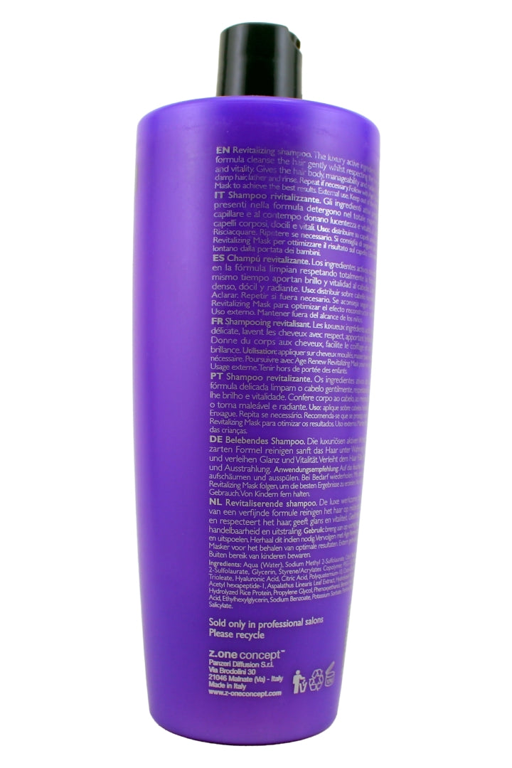 No Inhibition Age Renew Elixir of Youth Revitalizing Shampoo Sulfate Free 33.8 Ounce