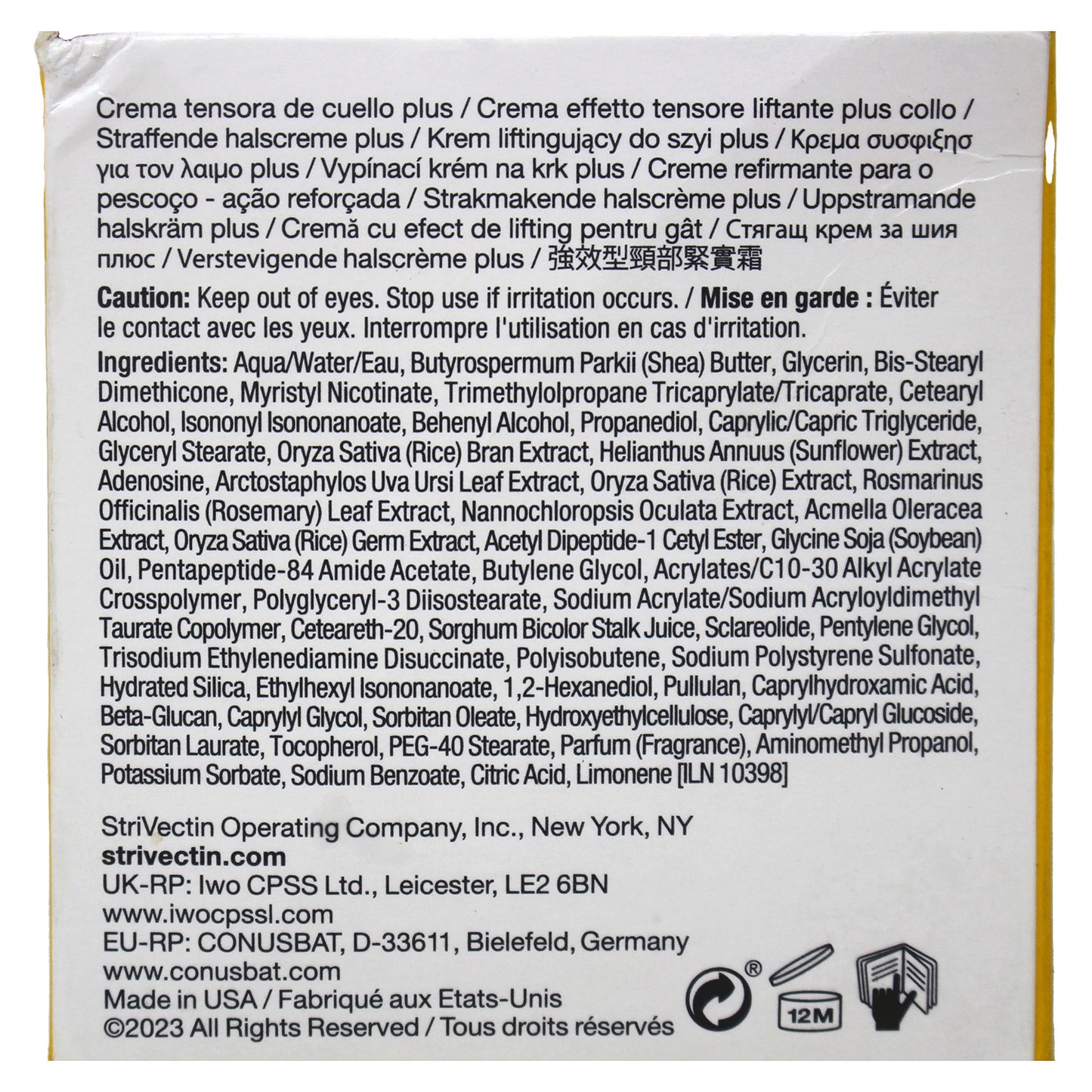 StriVectin TL Advanced Tightening Neck Cream, 1.7 oz