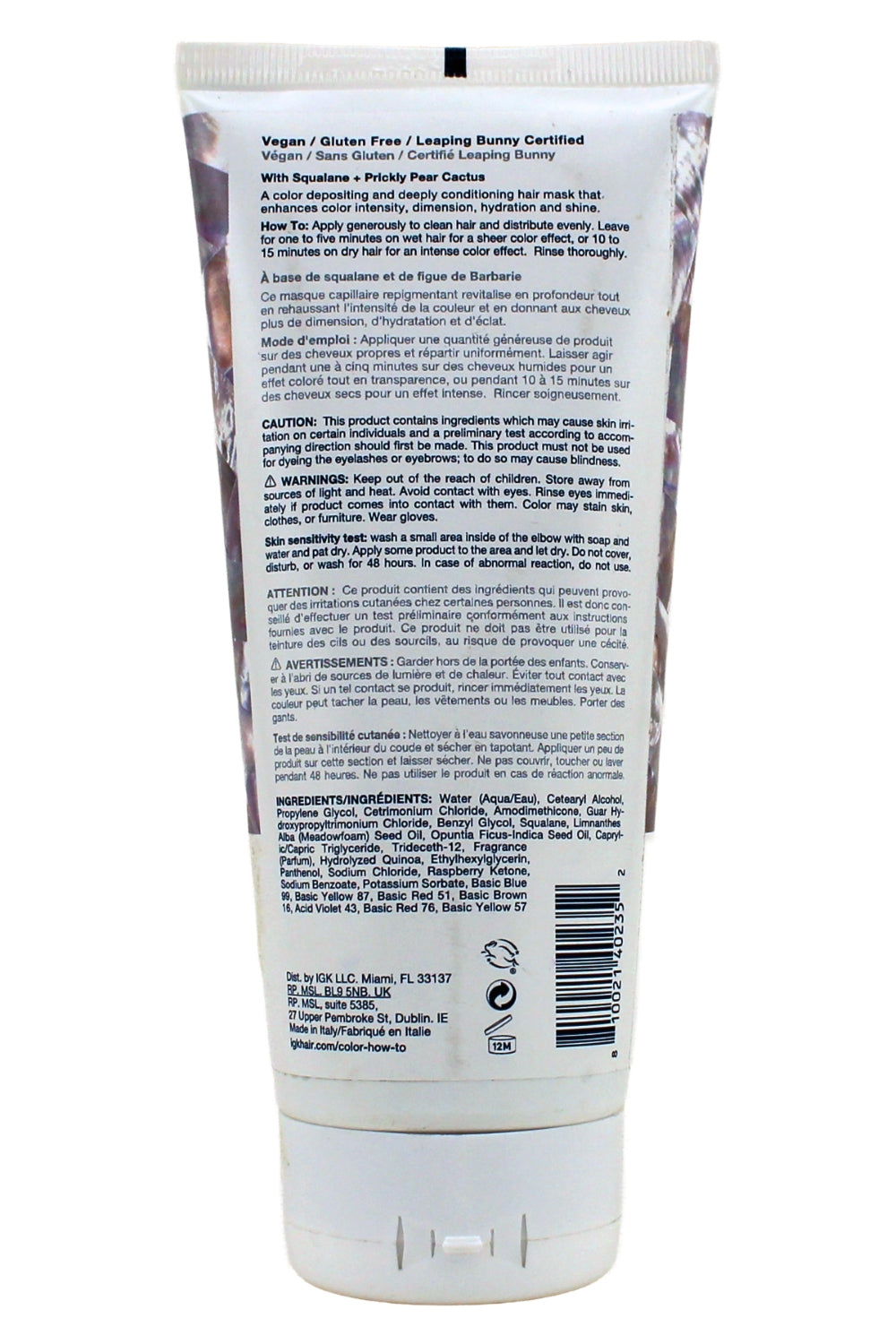 Igk Color Depositing Mask Oyster Magic Storm Pale Violet Gray 6 Fl Ounce