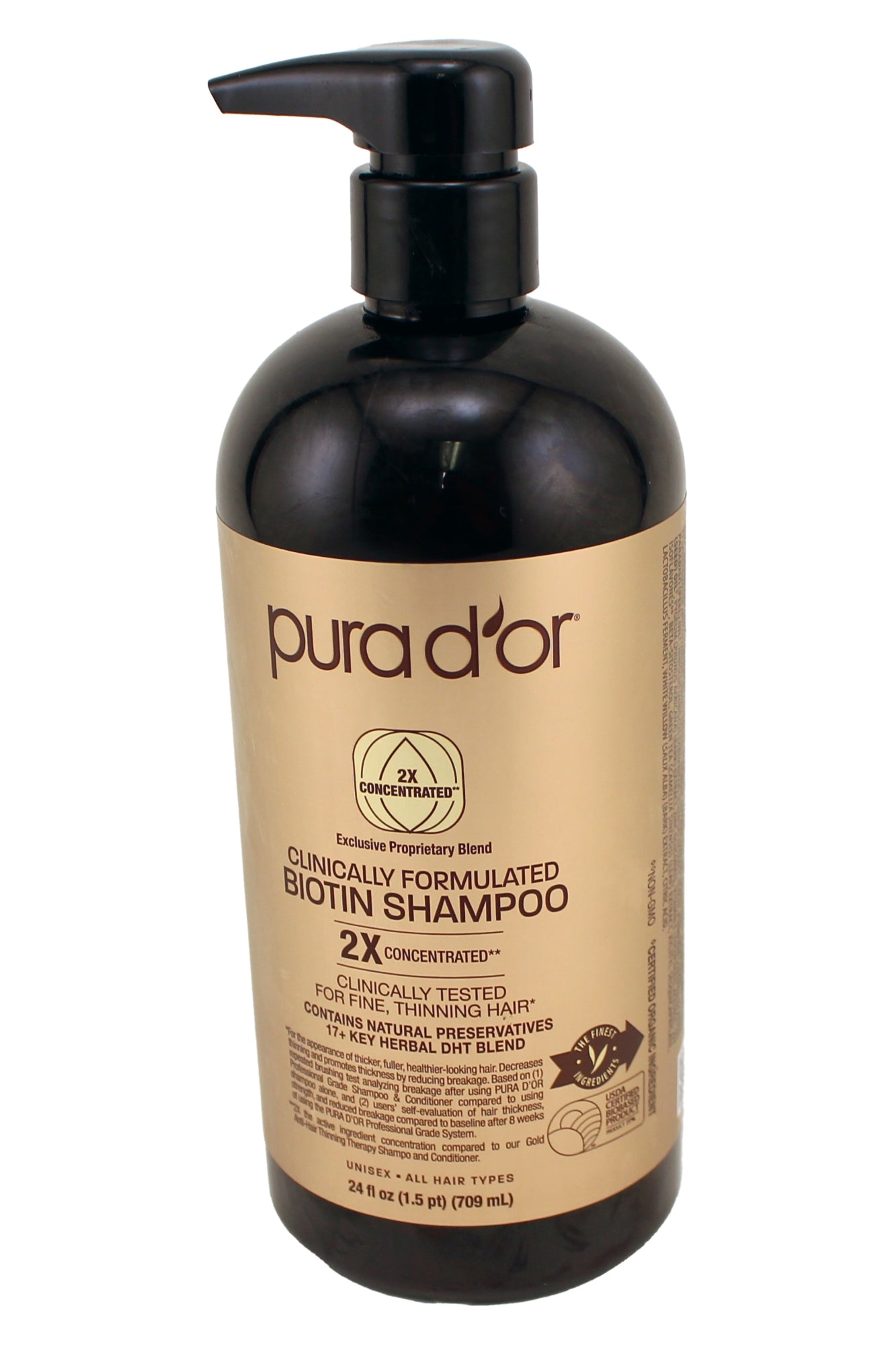 Pura D'Or Biotin Shampoo For Fine, Thainning Hair 24 Fl Ounce