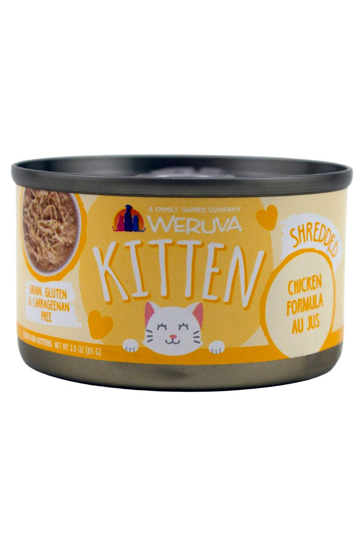 Weruva Kitten Shredded Chicken Au Jus Can 3 Ounces