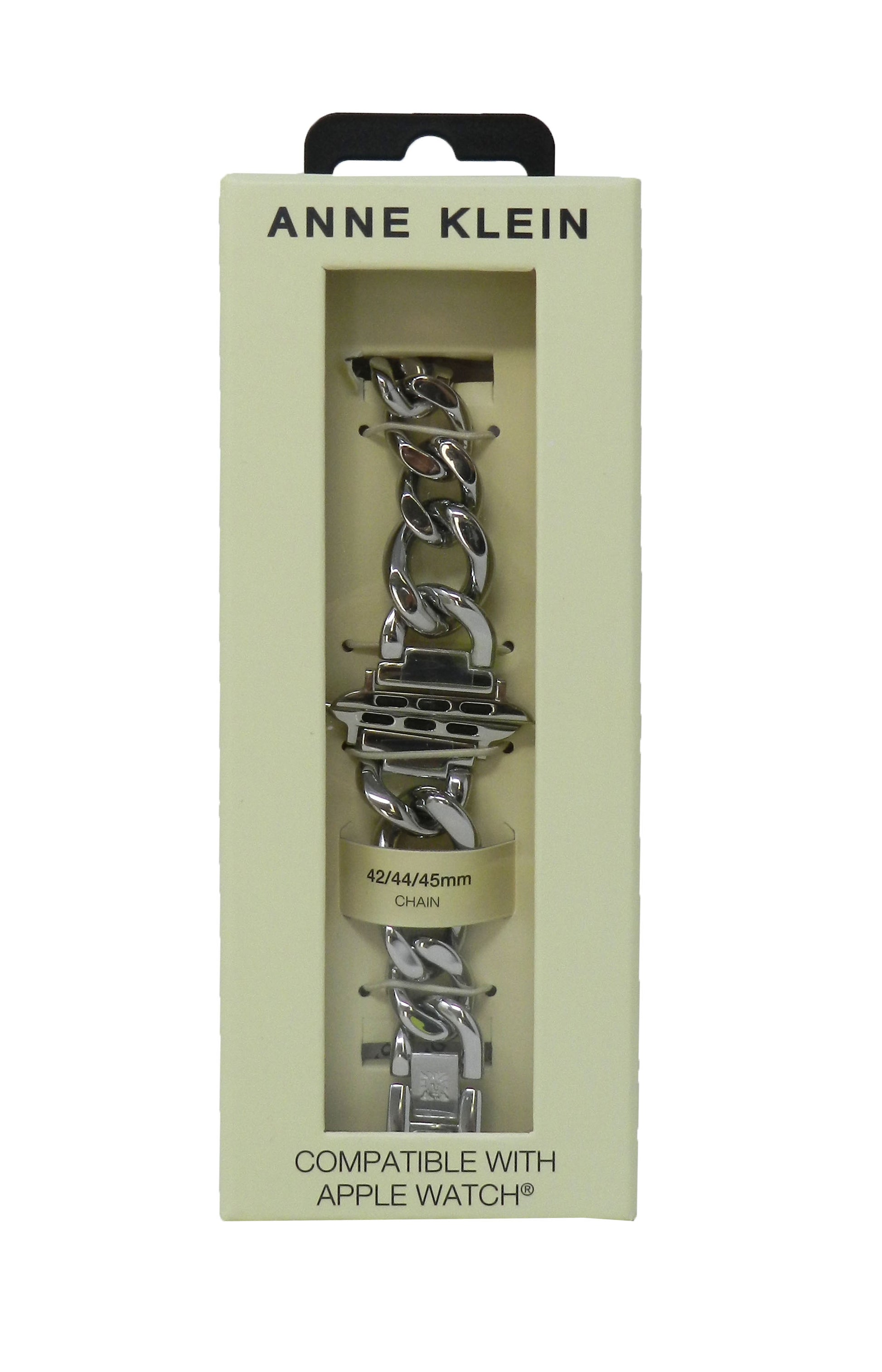 Anne Klein Fashion Chain Bracelet For Apple Watch Silver 42/44/45MM