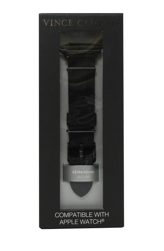 Vince Camuto Fashion Silicone Band For Apple Watch Black 42/44/45MM