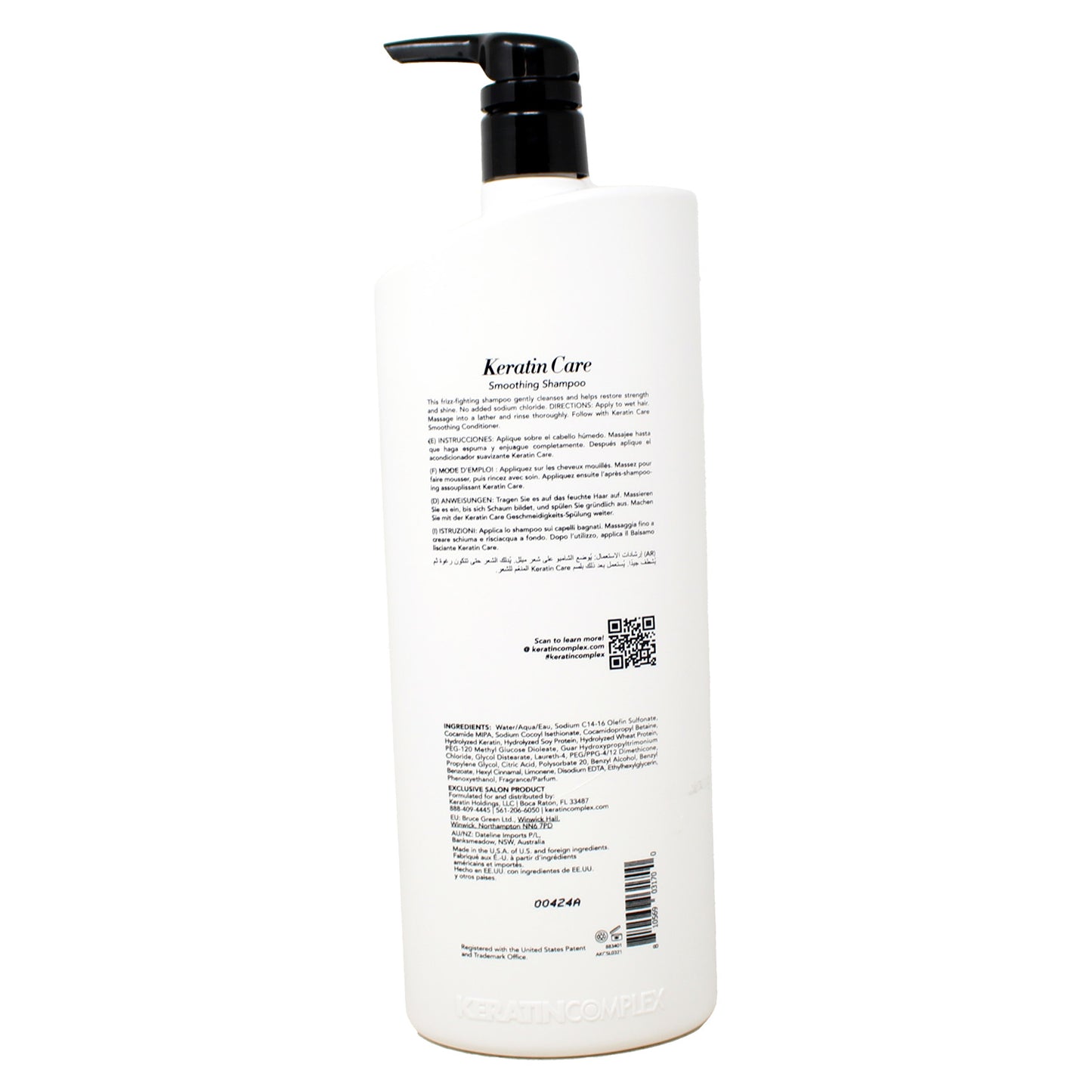 Keratin Complex Keratin Care Smoothing Shampoo Frizz Fighting 33.8 Fl Ounce