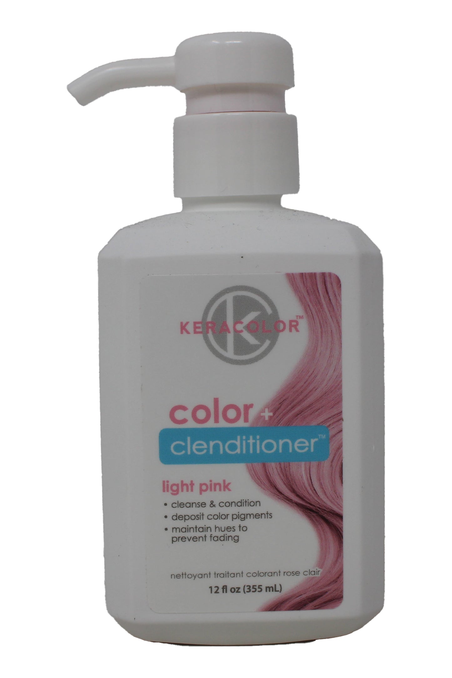 Keracolor Clenditioner LIGHT PINK Hair Dye Semi Permanent Hair Color  12  Ounce