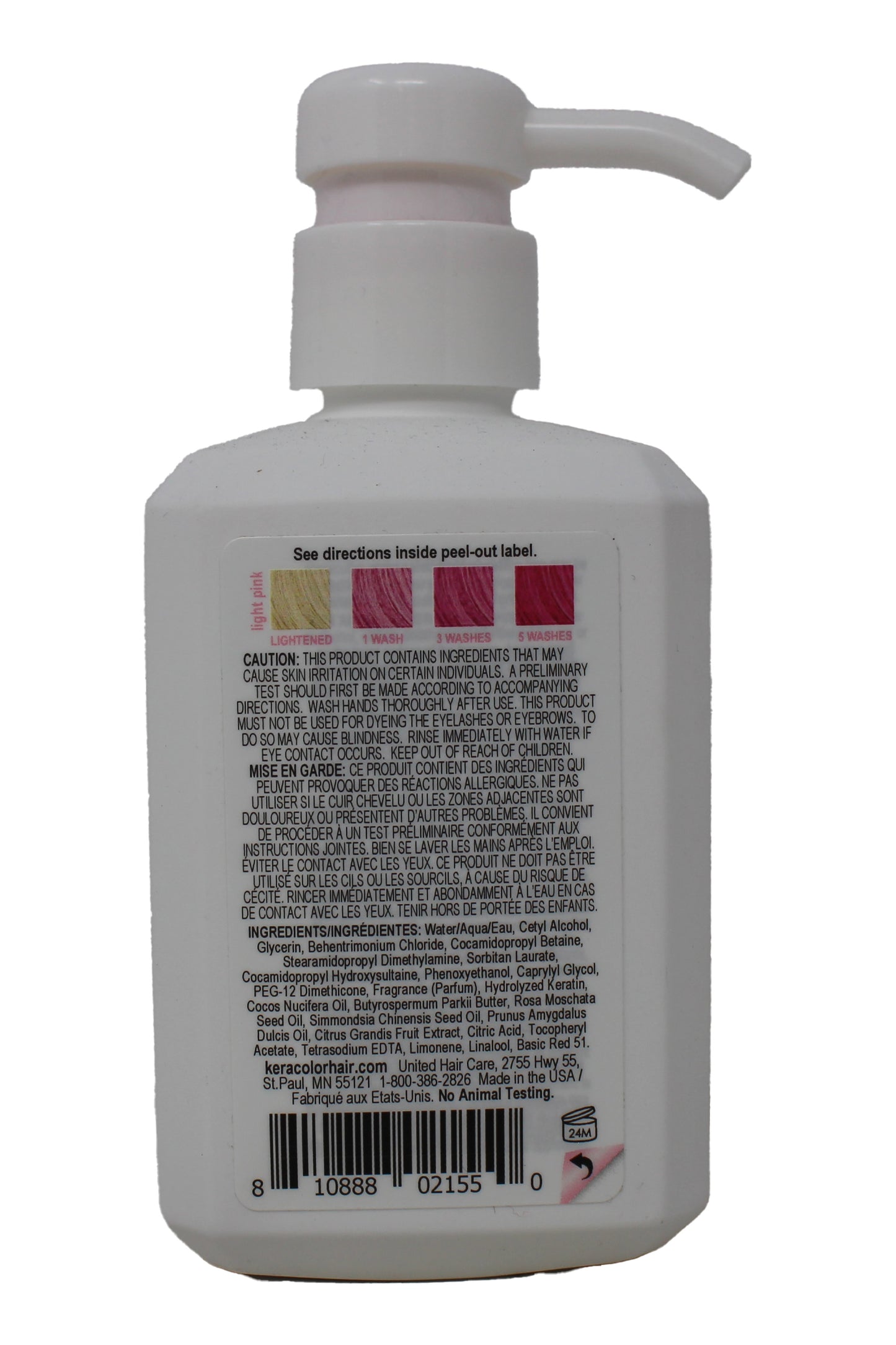 Keracolor Clenditioner LIGHT PINK Hair Dye Semi Permanent Hair Color  12  Ounce
