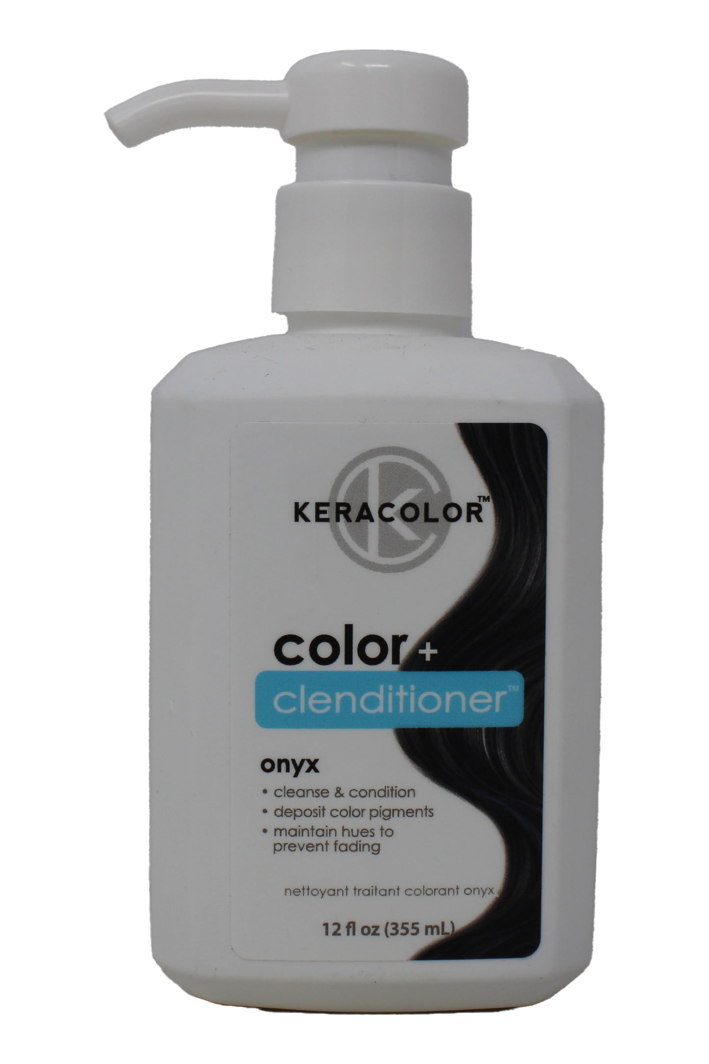 Keracolor Clenditioner ONYX Hair Dye Semi Permanent Hair Color 12  Ounce