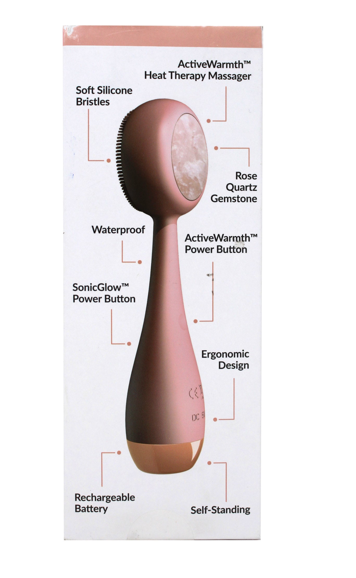 PMD Clean Pro RQ Smart Facial Cleansing Device Blush W/Rose Gold 1 Count