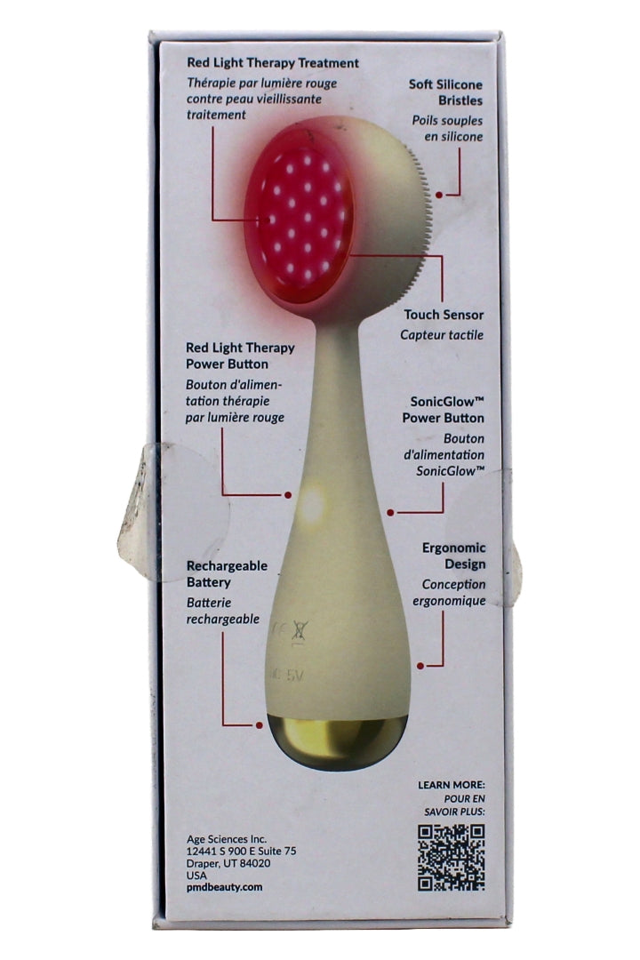 PMD Clean Redvolution Smart Facial Clenasing Device With Red Light Therapy White 1 Count