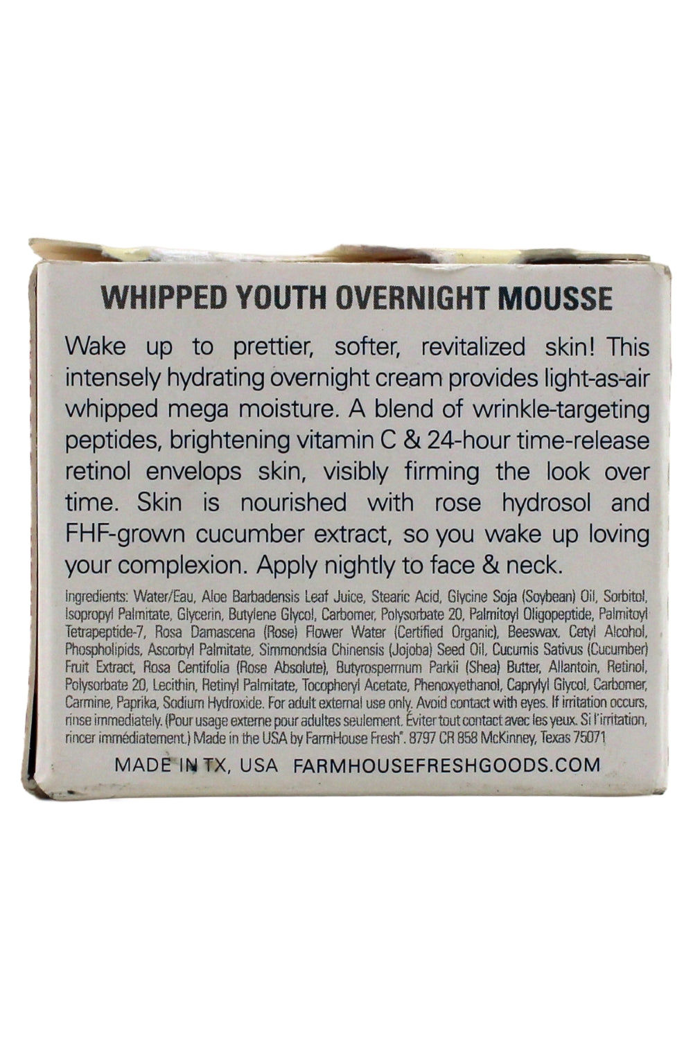 Farmhouse Fresh Evening Rose Moon Dip - Retinol Night Cream, 1.7 Fl Ounce