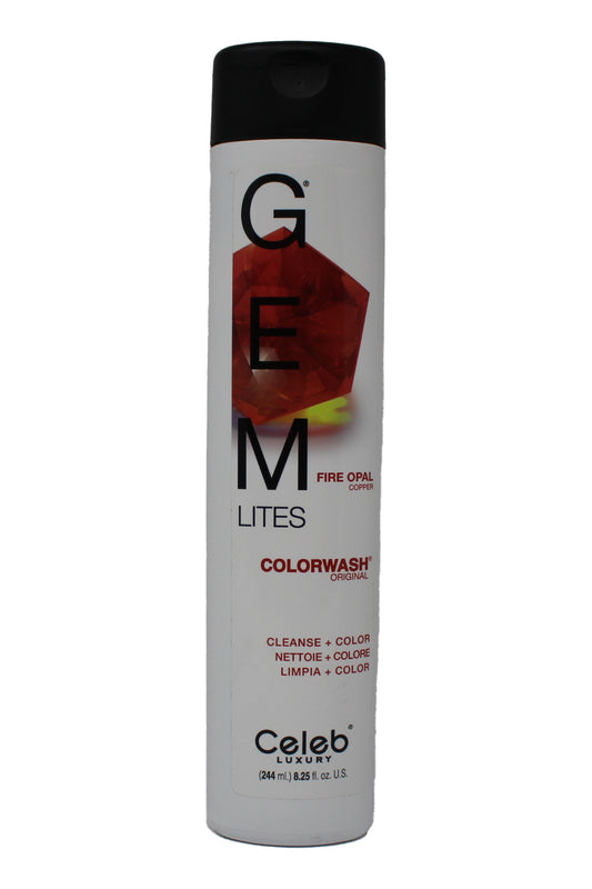 Celeb Luxury Gem Lites Colorwash Original Shampoo Fire Opal Copper 8.25 Ounces