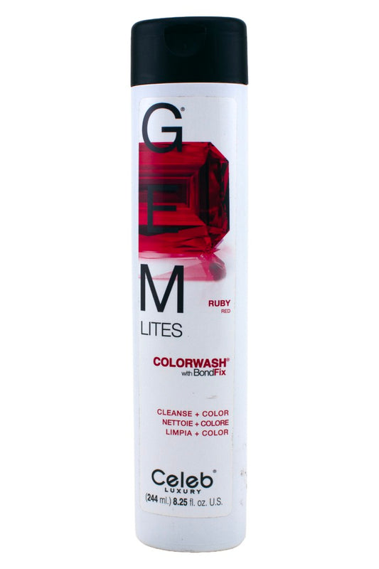 Celeb Luxury Gem Lites Flawless Diamond Semi-Permanent Hair Color Shampoo Ruby Red 8.25 oz