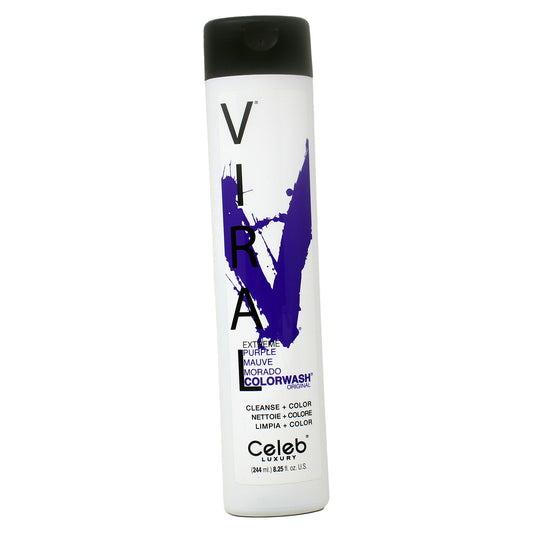 Celeb Luxury Viral Colorwash Shampoo Extreme Purple 8.25 Ounces