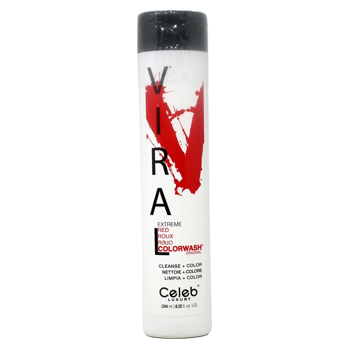 Celeb Luxury Viral Colorwash Shampoo Extreme Red 8.25 Ounces