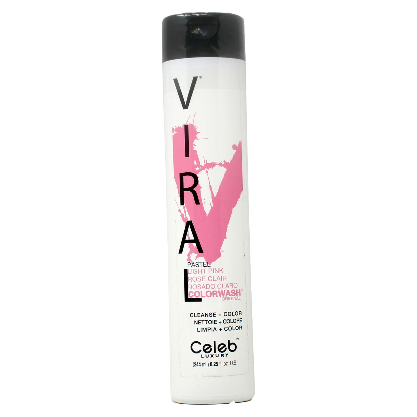 Celeb Luxury Viral Colorwash Shampoo Pastel Light Pink, 8.25 Fl Oz