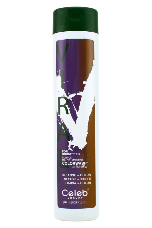 Celeb Luxury Colorwash Color Depositing Shampoo For Brunettes Purple 8.25 Fl Ounce