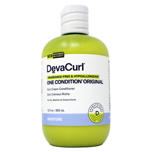 Deva One Condition Original Rich Cream Conditioner For Dry, Medium to Coarse Curls 12 Fl Ounce