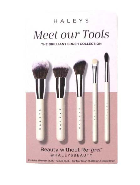 Haleys Brilliant Brush Collection Makeup Brush Set 5 Pieces