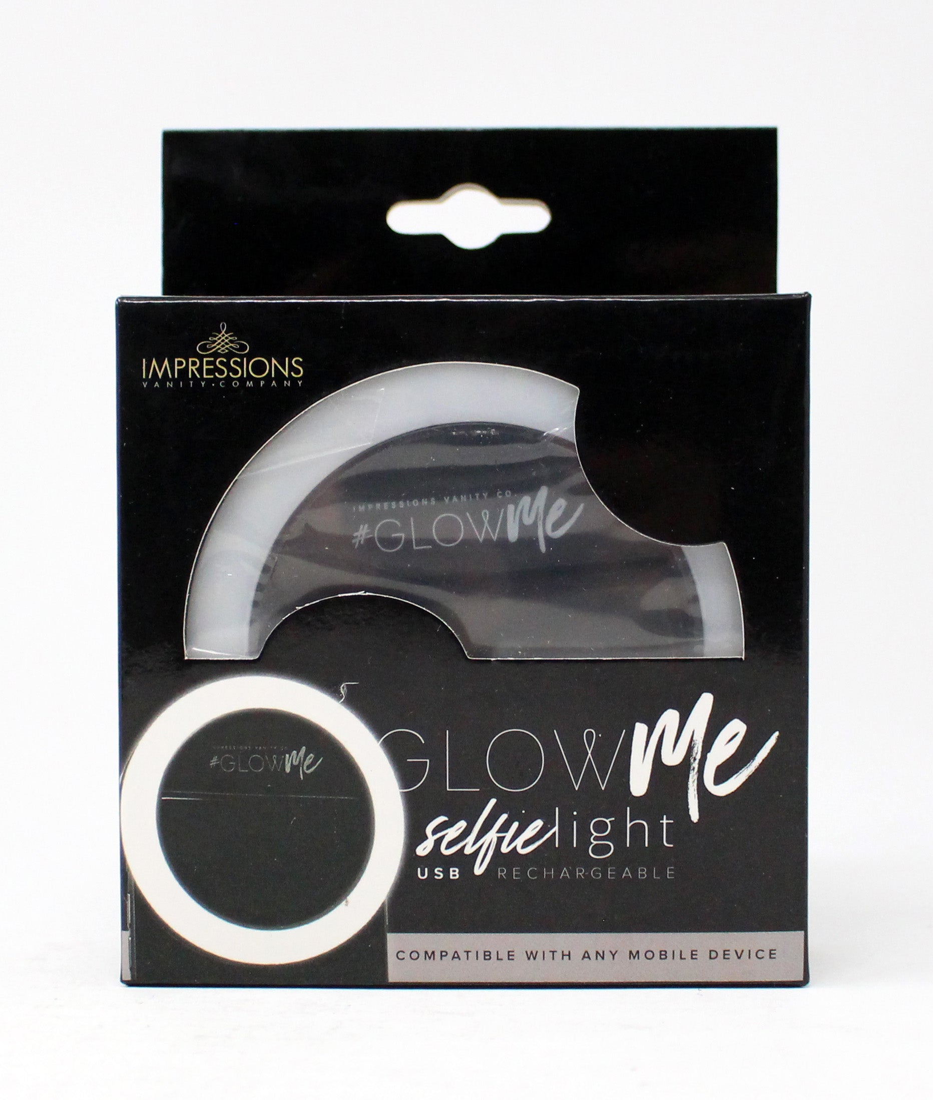 Impressions Vanity Co. Glow Me Selfie Light Rechargeable Black