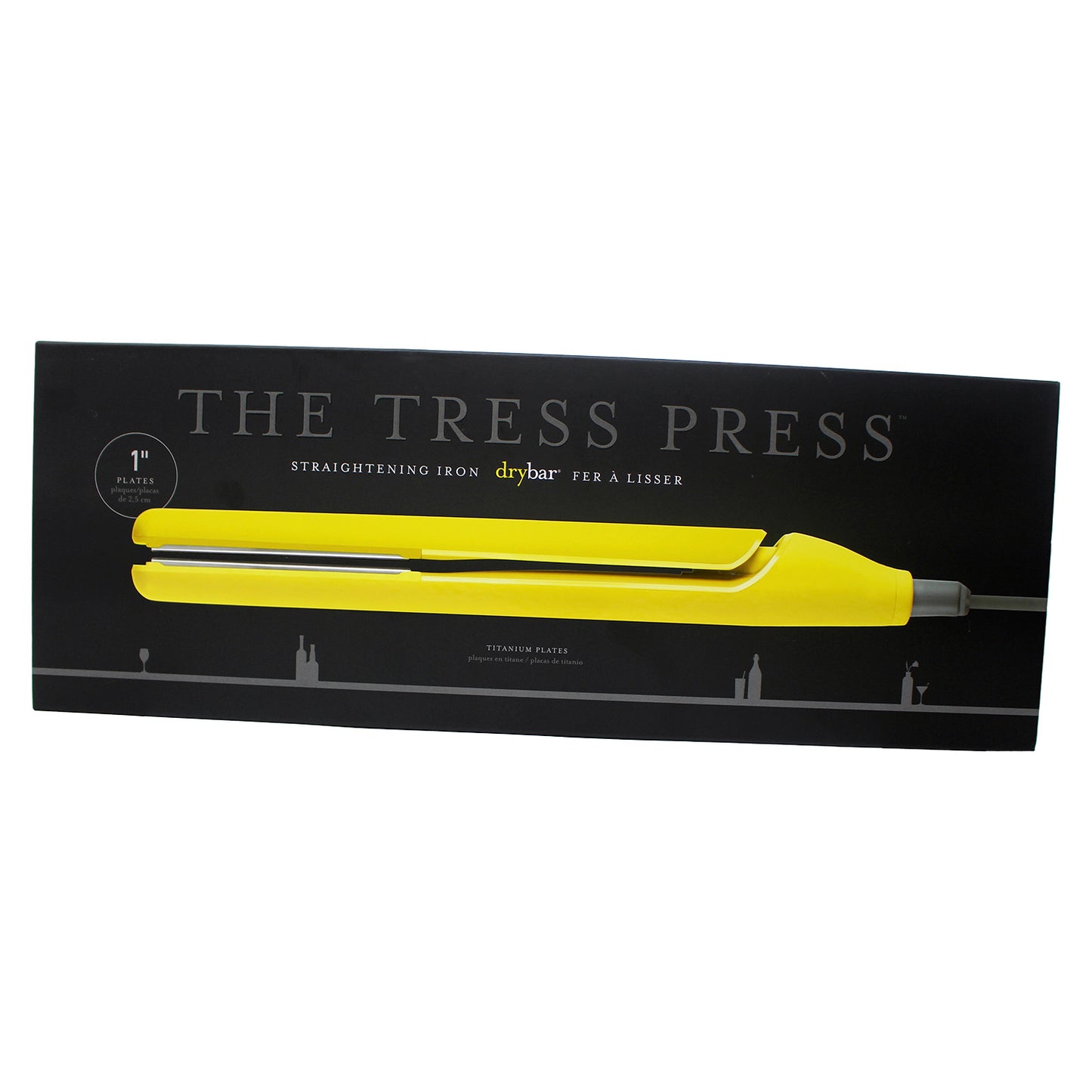 Drybar The Tress Press Straightening Iron Titanium Plates 1" Yellow 1 Count